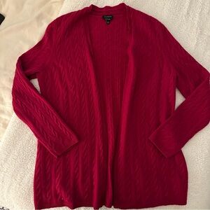 Talbots cashmere cardigan berry color size large
